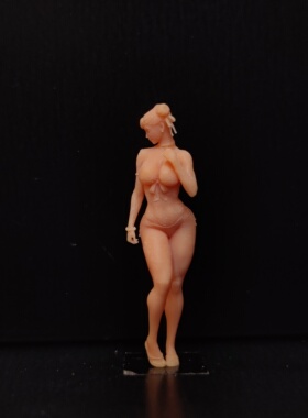 SuperGe1/64白模人偶春丽泳装女孩素模直接上色T513