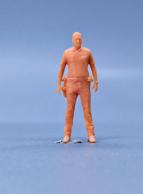 SuperGe1/64白模人偶美警察男站立素模直接上色T311