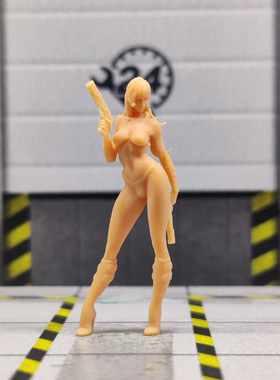 SuperGe1/64白模人偶双枪比基尼女生素模直接上色S920