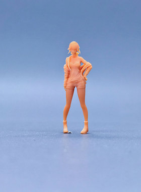 SuperGe1/64白模人偶白贞蝴蝶结美女直接上色S623