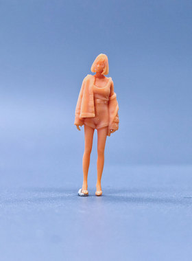 SuperGe1/64白模人偶香肩美女素模直接上色S024