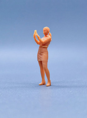 SuperGe1/64白模人偶长发马尾自拍女孩素模直接上色S830