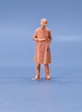 SuperGe1/64白模人偶科学家医生博士教授素模直接上色T217