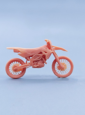 【嗯哼模型】现货1:64人偶1:43微缩白模 越野摩托车 D905