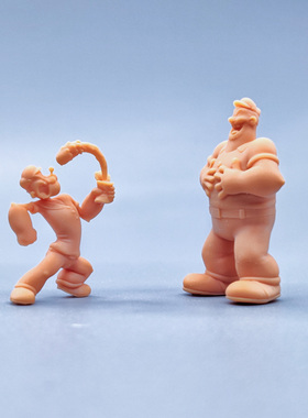 SuperGe1/64白模人偶大力水手菠菜波比布鲁托素模S747 S748