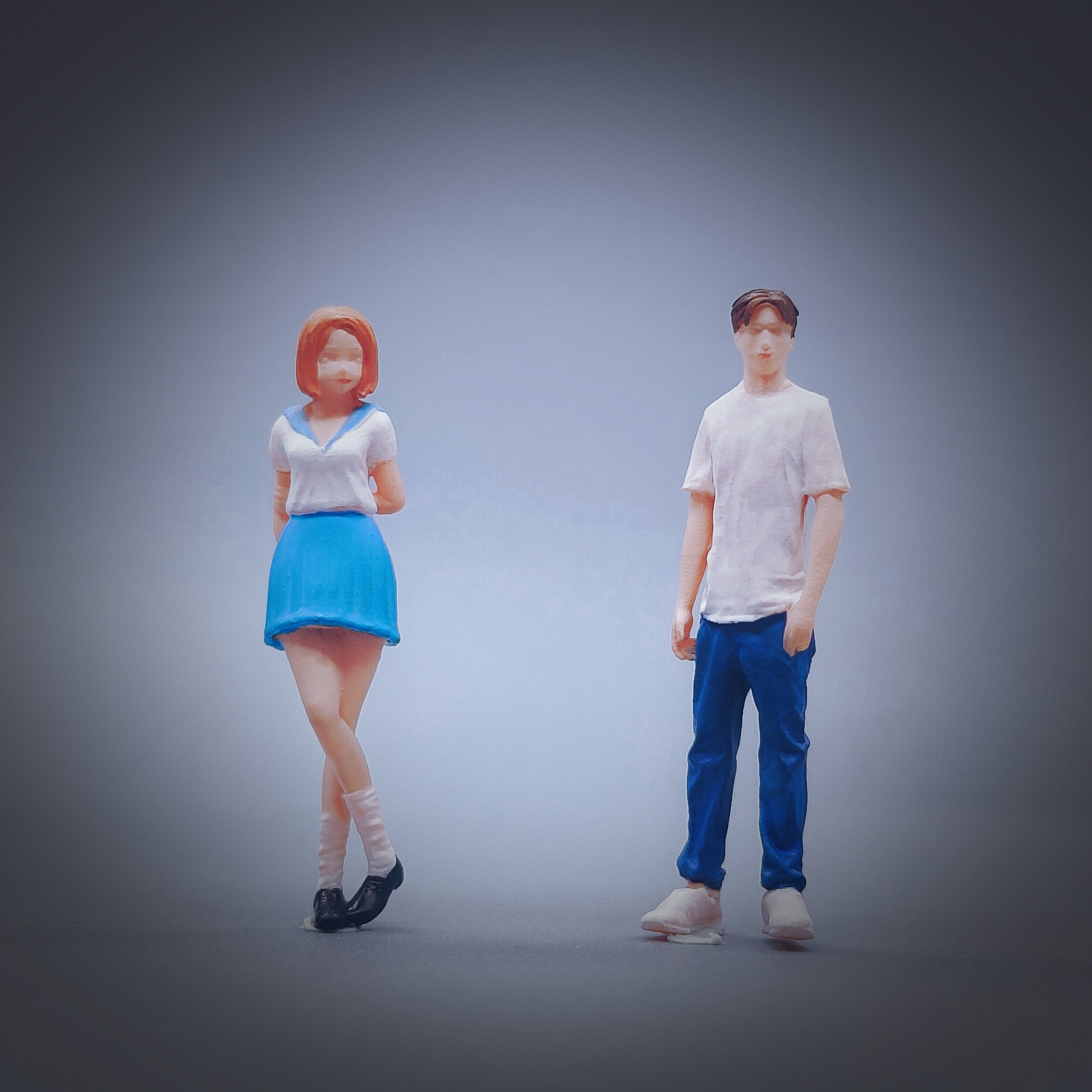 wt 1/64人偶 拓海&夏树 头文字d 卡通人物系列  1:64人偶模型