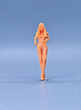 SuperGe1/64白模人偶靠姿高挑维修女素模直接上色S805