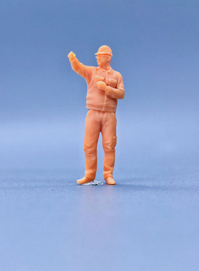 SuperGe1/64白模人偶建筑工程监理来检查了写实人物直接上色S706