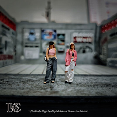 Lucky Studio 1/64人偶 看车女孩 二人组 预定 收藏摆设爱好