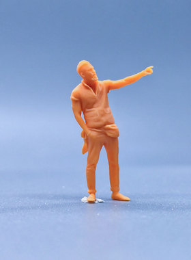 【嗯哼模型】现货1/64白模人偶指点江山的男人自调红腊素模 S216