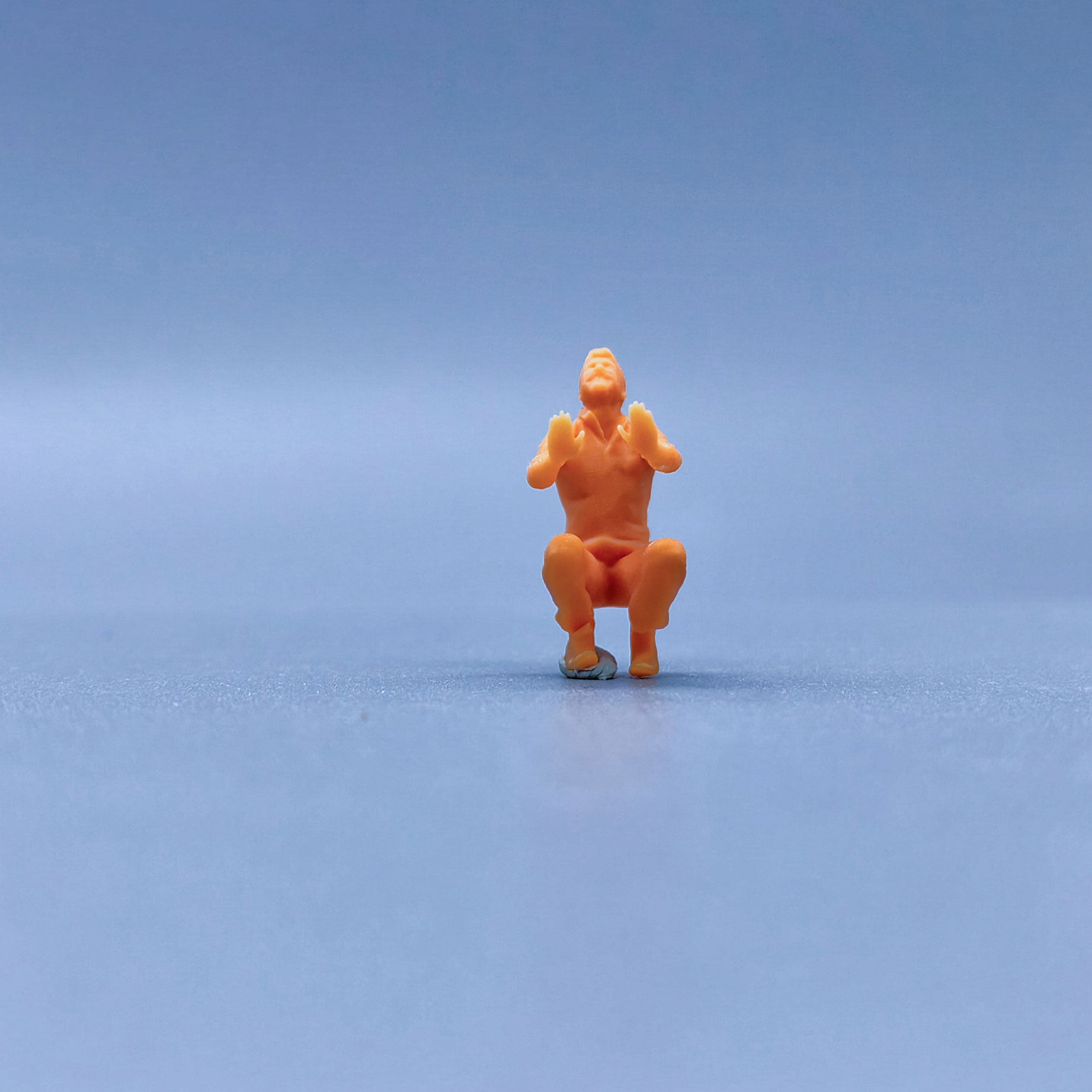 superge1/64白模人偶跪地求饶放过我可直接上色手工handmades332