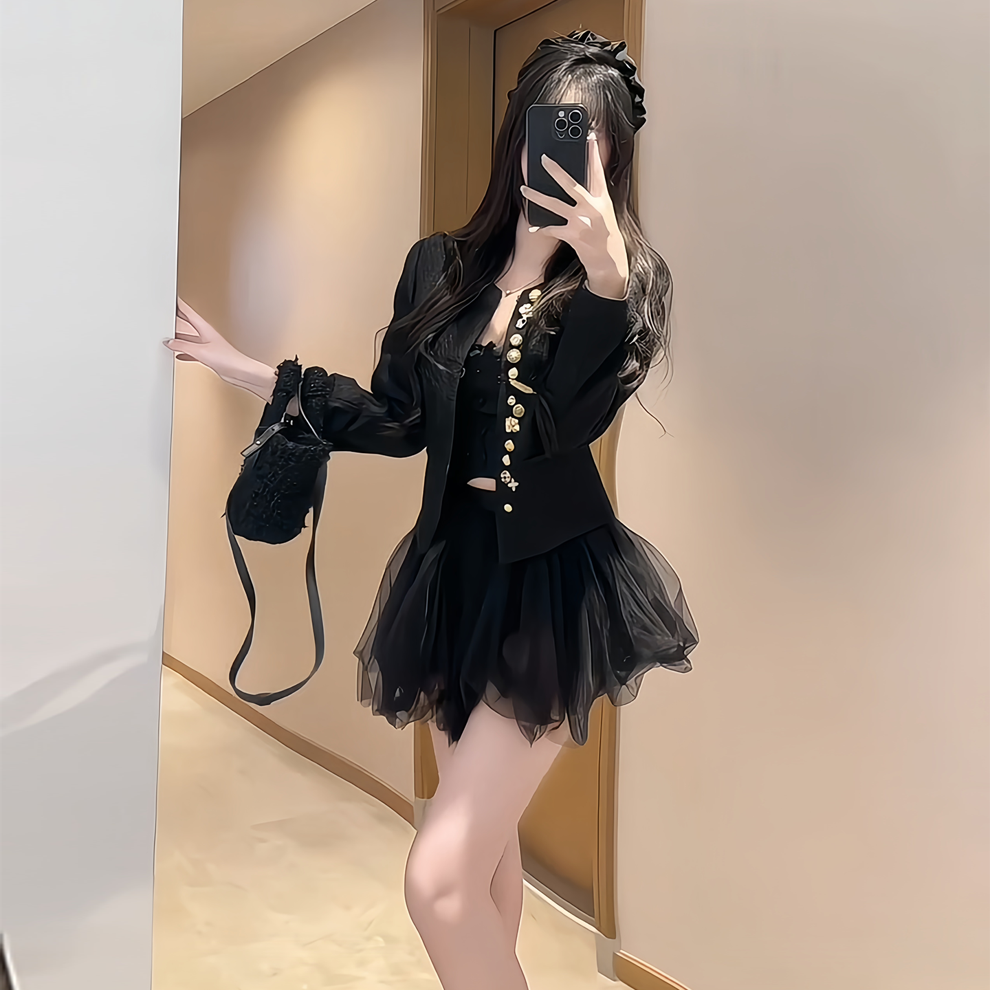 【宫廷黑魅】甜酷宫廷小香风外套