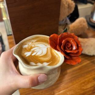 陶瓷手捏立体花咖啡杯手绘釉下彩拉花咖啡杯饭碗好看下午茶杯送礼