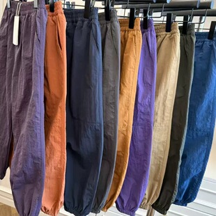 MOOOBABYP2026春新款日系儿童多巴胺裤子男女童束脚休闲裤运动裤