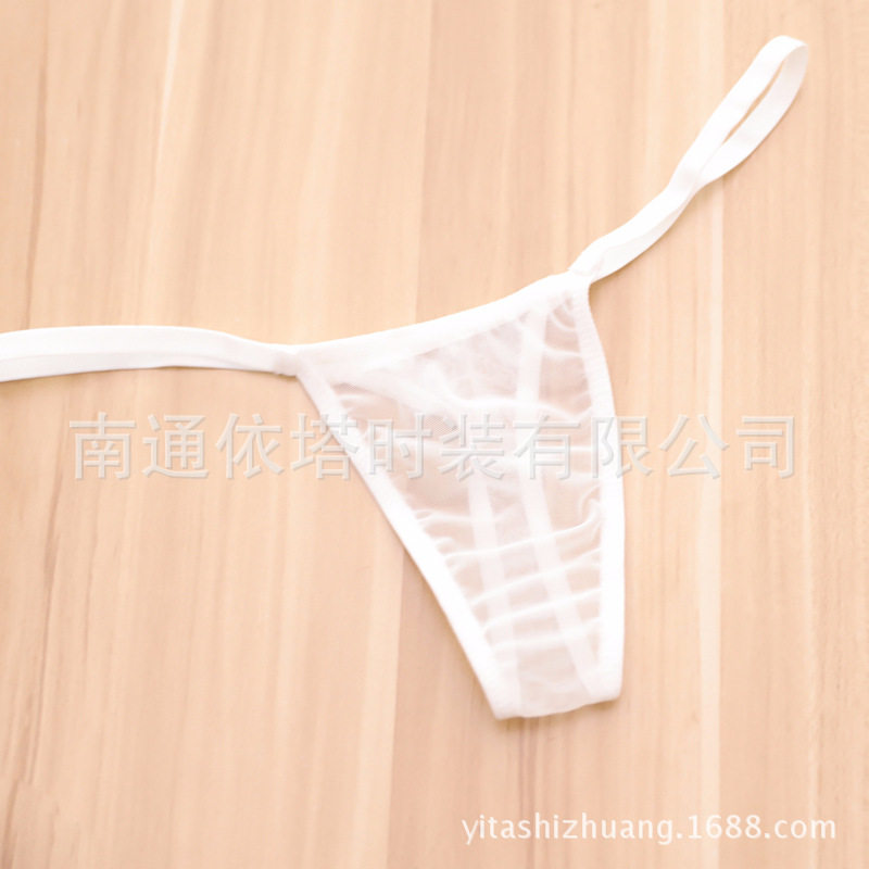 섹시한 속옷 투명한 메쉬 미니 초저 허리 울트라 섹시한 얇은 털이 끈 팬티 여성용 작은 티셔츠