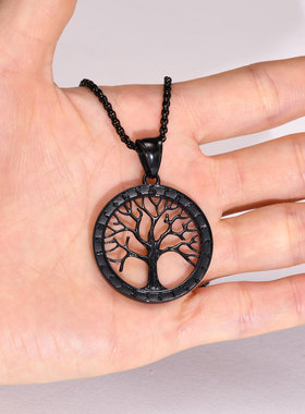 钛钢蓝砂石吊坠医学标志饰品挂坠