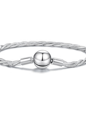 原创缠绕基础链手镯简约百搭s925纯银蛇骨链手链高级感生日礼物女