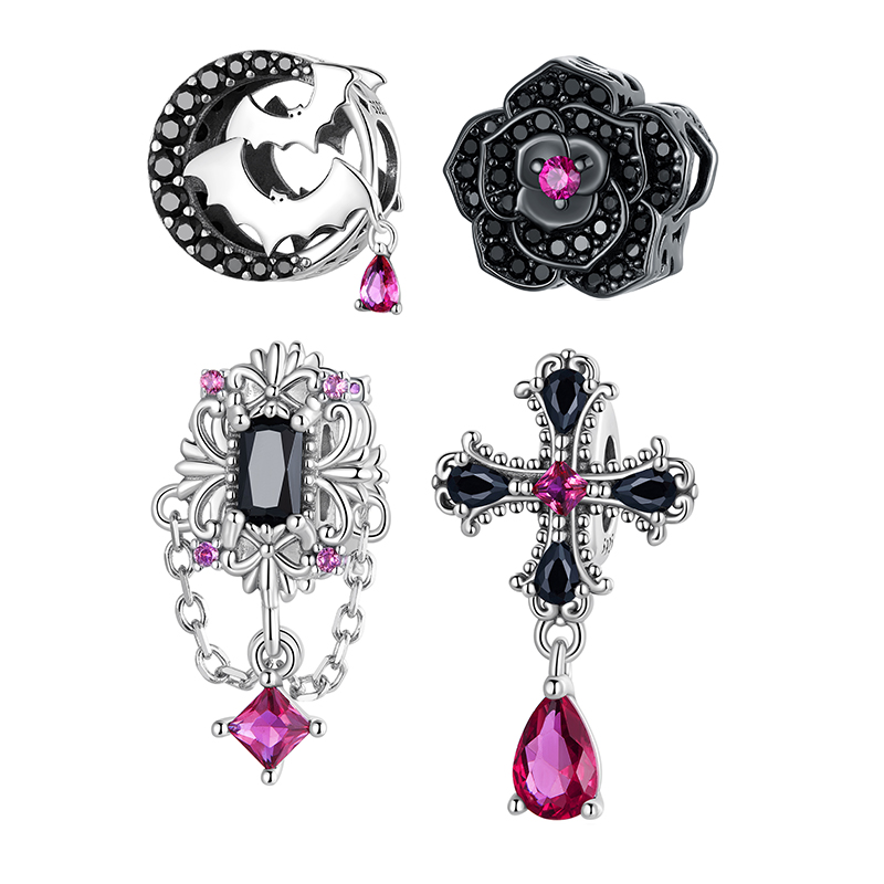 潘家珠子纯银串珠diy手链万圣节