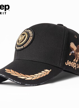 【澜泊皮帽】JEEPSPIRIT四季款棉质重工刺绣棒球帽鸭舌帽时尚百搭