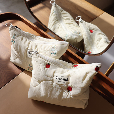 美摘绵绵拉链包水果花朵刺绣