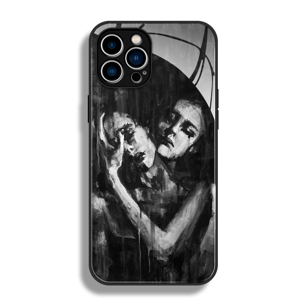 适用苹果16 15 14 13 12 11手机壳iPhonexsmax个性艺术油画拥抱恋人席勒mate70 60 50 40 30性感复古女nova14