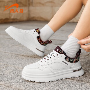 男鞋 低帮男板鞋 2026春季 百搭厚底白色休闲运动鞋 正品 贵人鸟滑板鞋