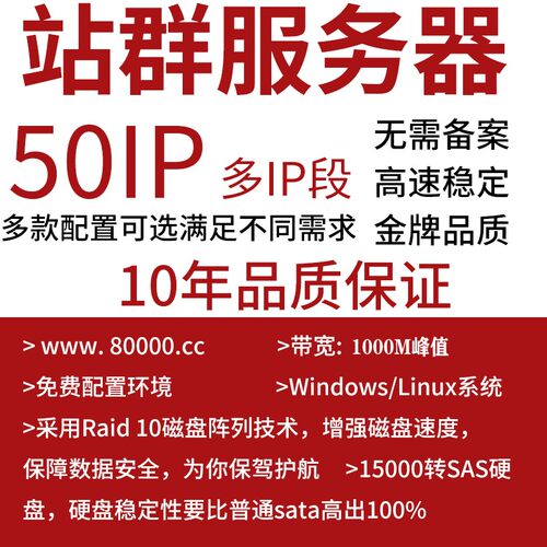 站群服务器租用云主机云服务器美国CN2多ip段游戏搭建253ip