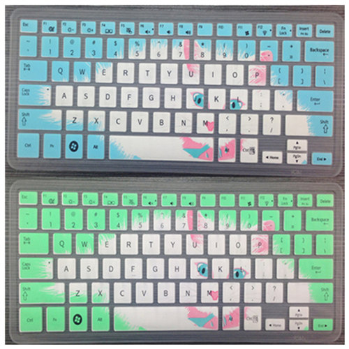 戴尔Inspiron灵越 燃7000 II(Ins 14-7472-D1625P键盘保护贴膜英寸D1725笔记本D3505电脑彩色凹凸罩防尘套垫