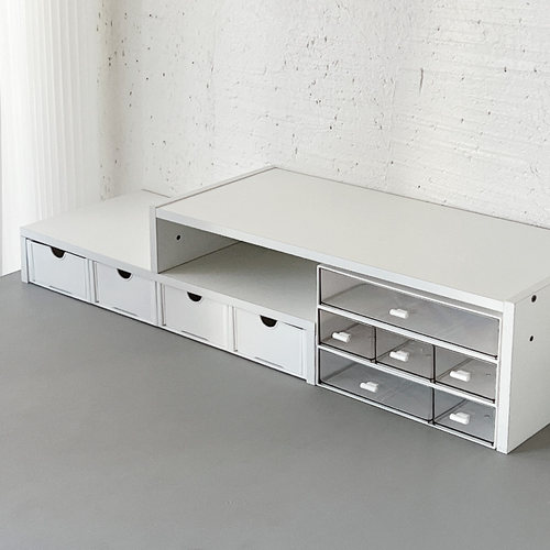 书桌布置电脑增高架台式置物架桌面收纳盒宿舍办公桌笔记本显示器