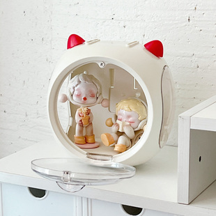 二次元小恶魔太空蛋动漫周边谷子桌面高透展示手办防尘lookup娃屋