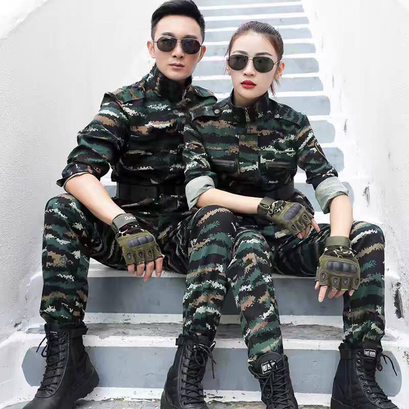 时尚帅气迷彩服套装耐磨工作服