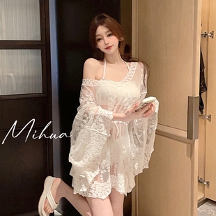 绝美泳衣女高级感2025新款 性感纯欲遮肚显瘦比基尼三件套海边度假