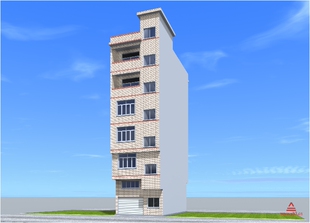 6.4x12 六层半临街门面出租楼房图纸自建房屋施工图建筑结构图纸