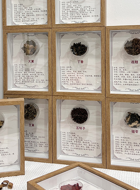 新款标本新品中国道地产区药材分布图相框标本独立装饰画展示
