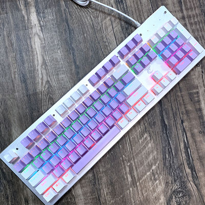 可插拔104键茶轴网红机械键盘