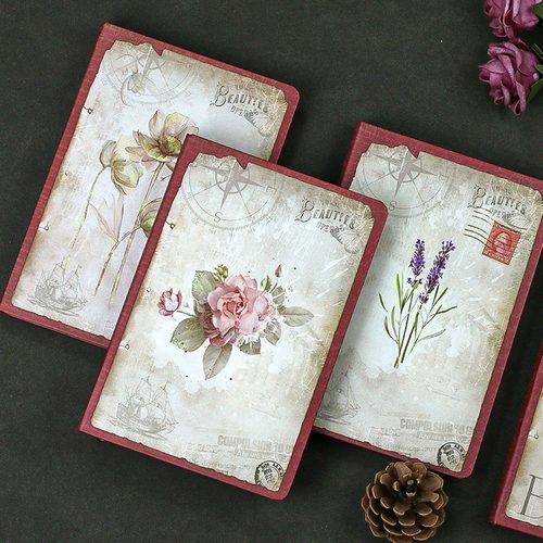 欧式复古花日记本笔记本子