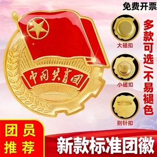 团徽2cm标准款中国共青团徽章磁吸胸针别针学校团员大磁铁强磁扣