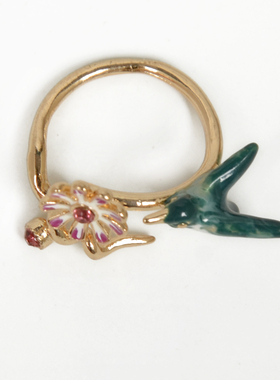 饰品开口蓝色戒指