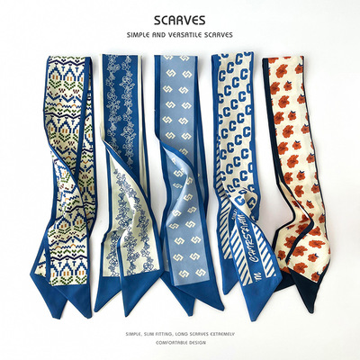 包包丝巾绑带伴手礼长条小丝巾配