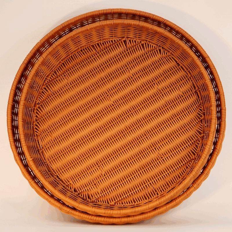 仿藤编织簸箕晒筐茶色圆形大号家用花生玉米干货晾晒收整理纳托盘,收纳整理,收纳筐,淘宝优惠券,粉丝福利购,淘宝优惠卷