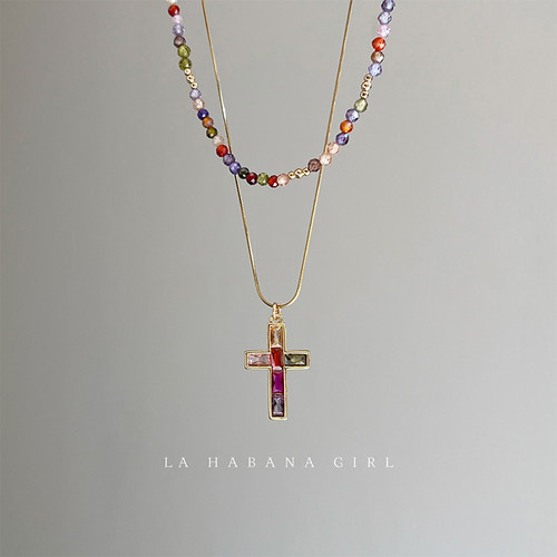 LaHabanagirl彩虹心情糖果色项链