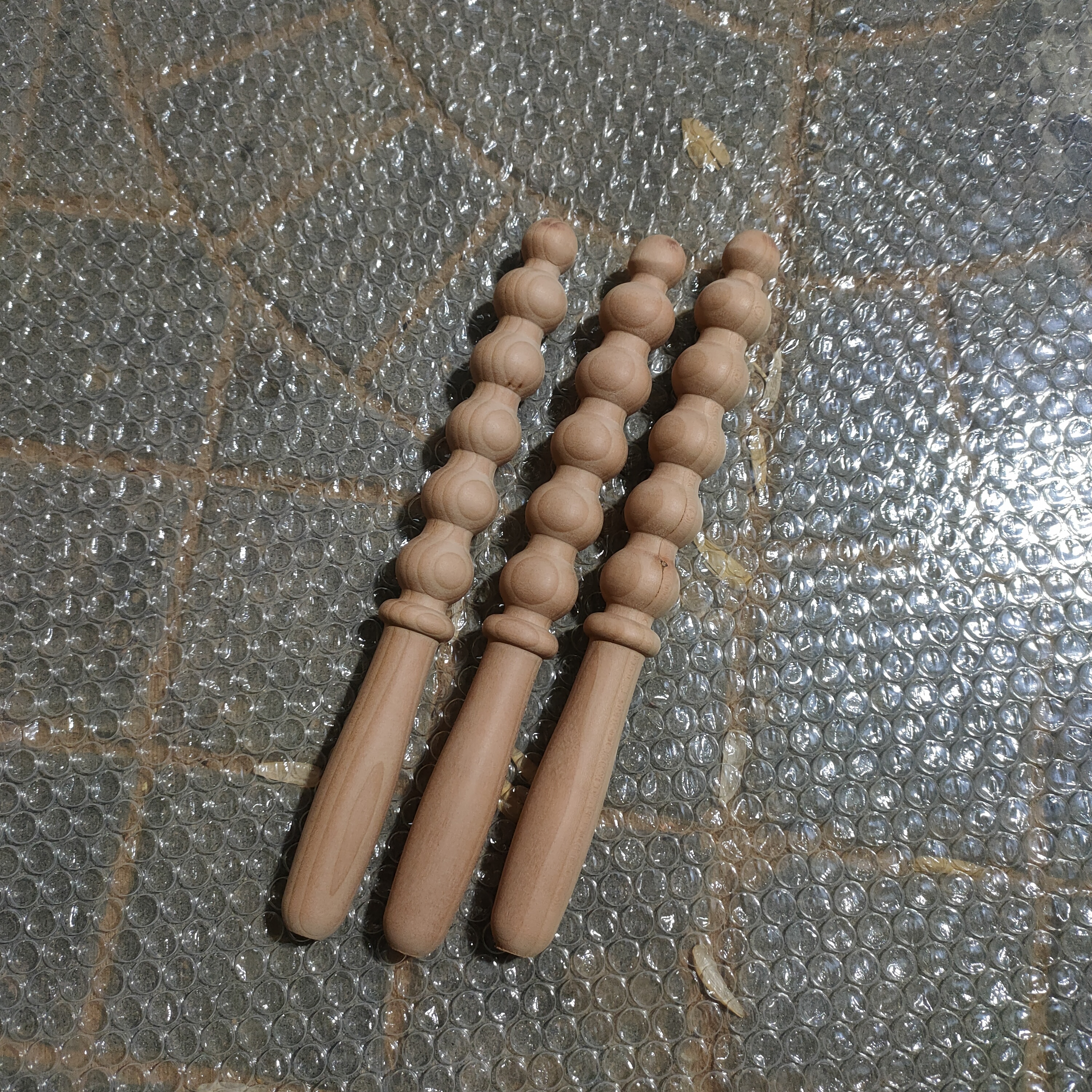 实木桃木哗啦棒槌宝宝玩具