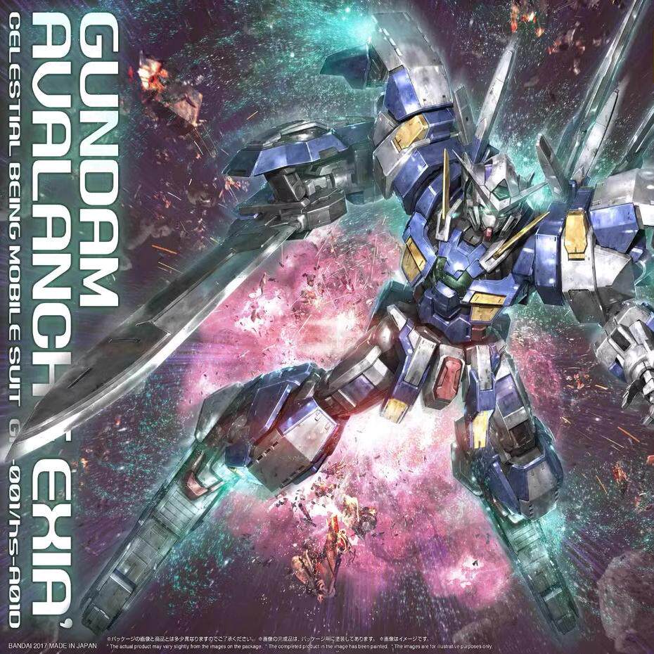 现货包邮 万代限定mg 雪崩能天使冲击装备 exia 带支架 拼装模型