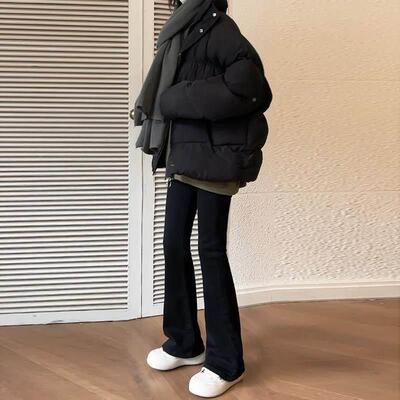 黑色款绒喇叭H30喇10SC2绒微牛仔裤H3010SC2女秋加2冬加厚20薄裤5