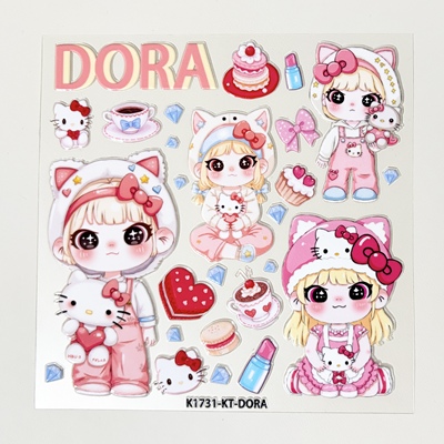 Du家定制DIY手工KT-DORA大卡5D浮雕果冻立体贴纸装饰背卡