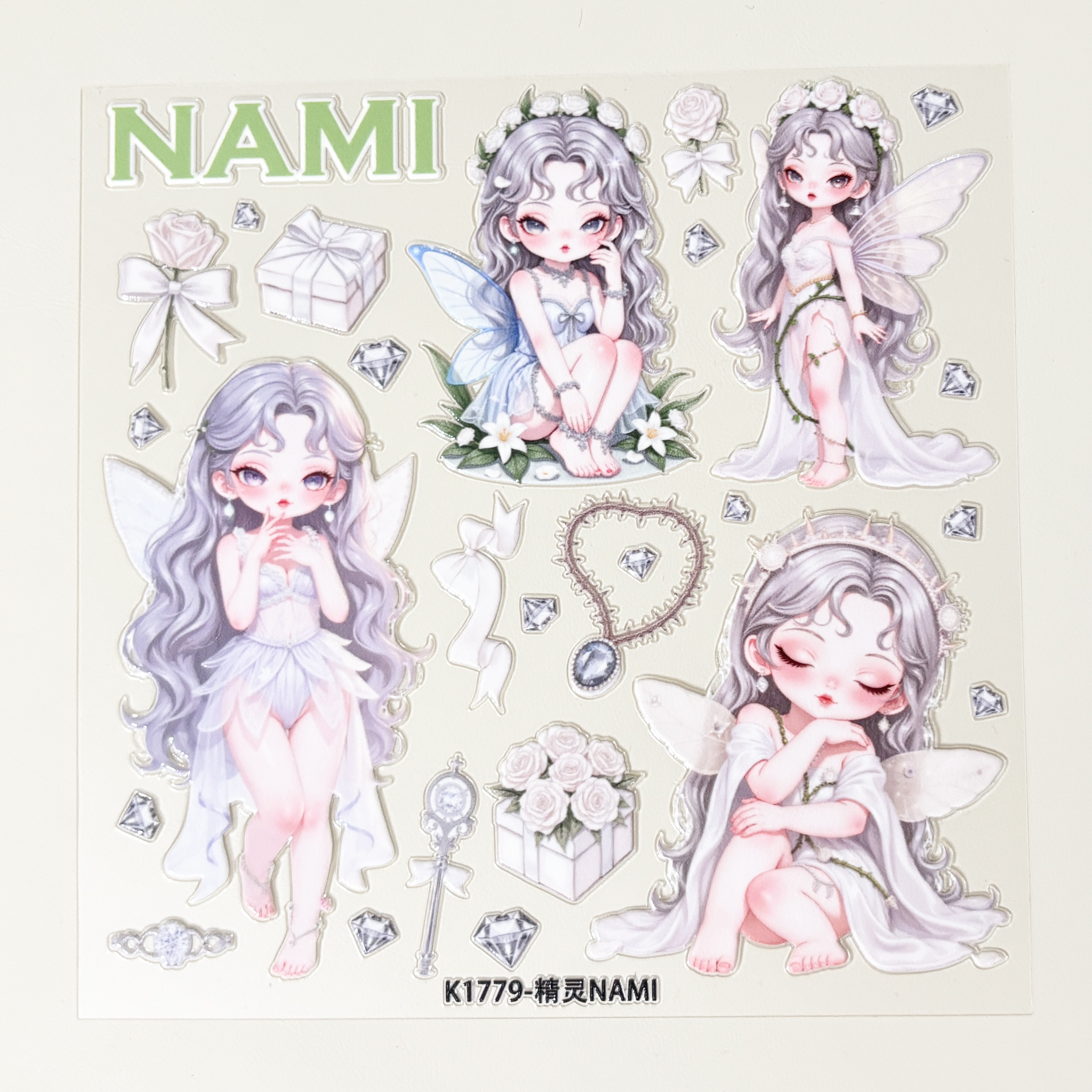 Du家定制DIY手工精灵NAMI大卡5D浮雕果冻立体贴纸装饰背卡