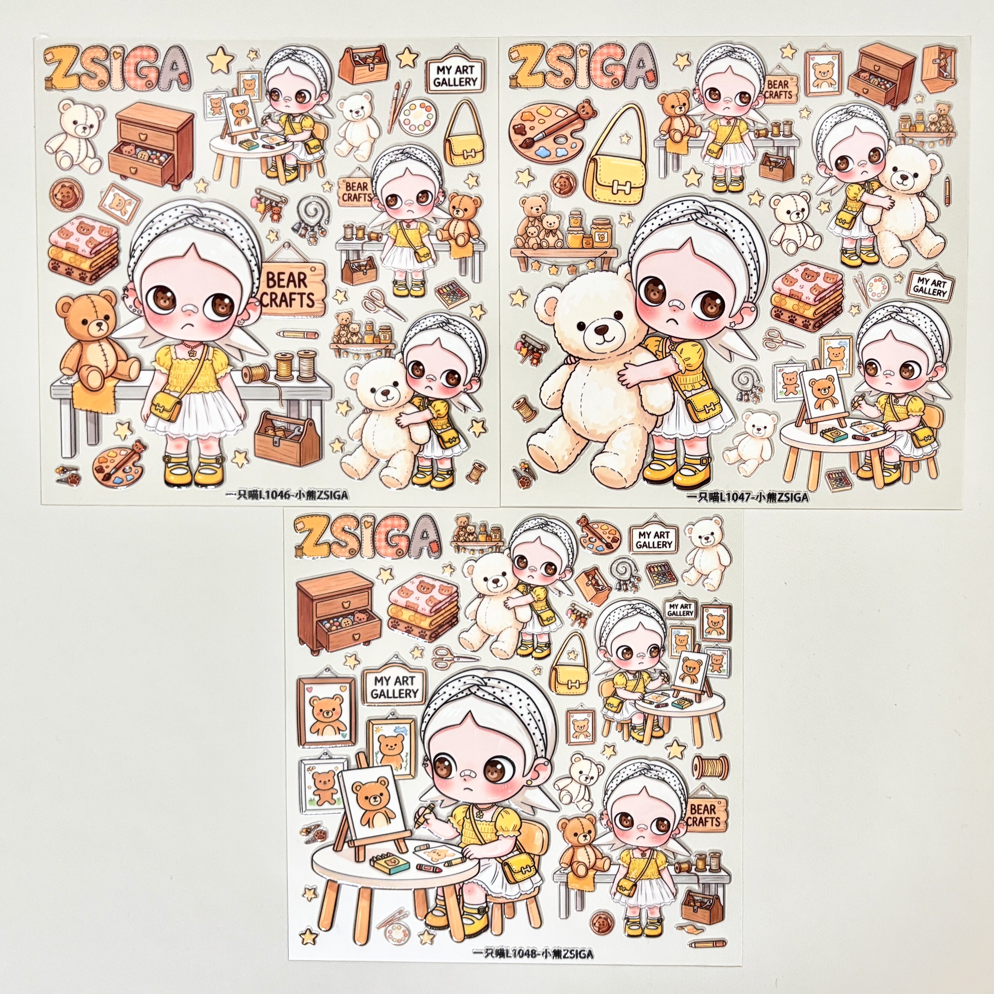 7月20日更新嘎子12cmX12cm大卡5D浮雕立体贴纸装饰杯贴手机贴背卡