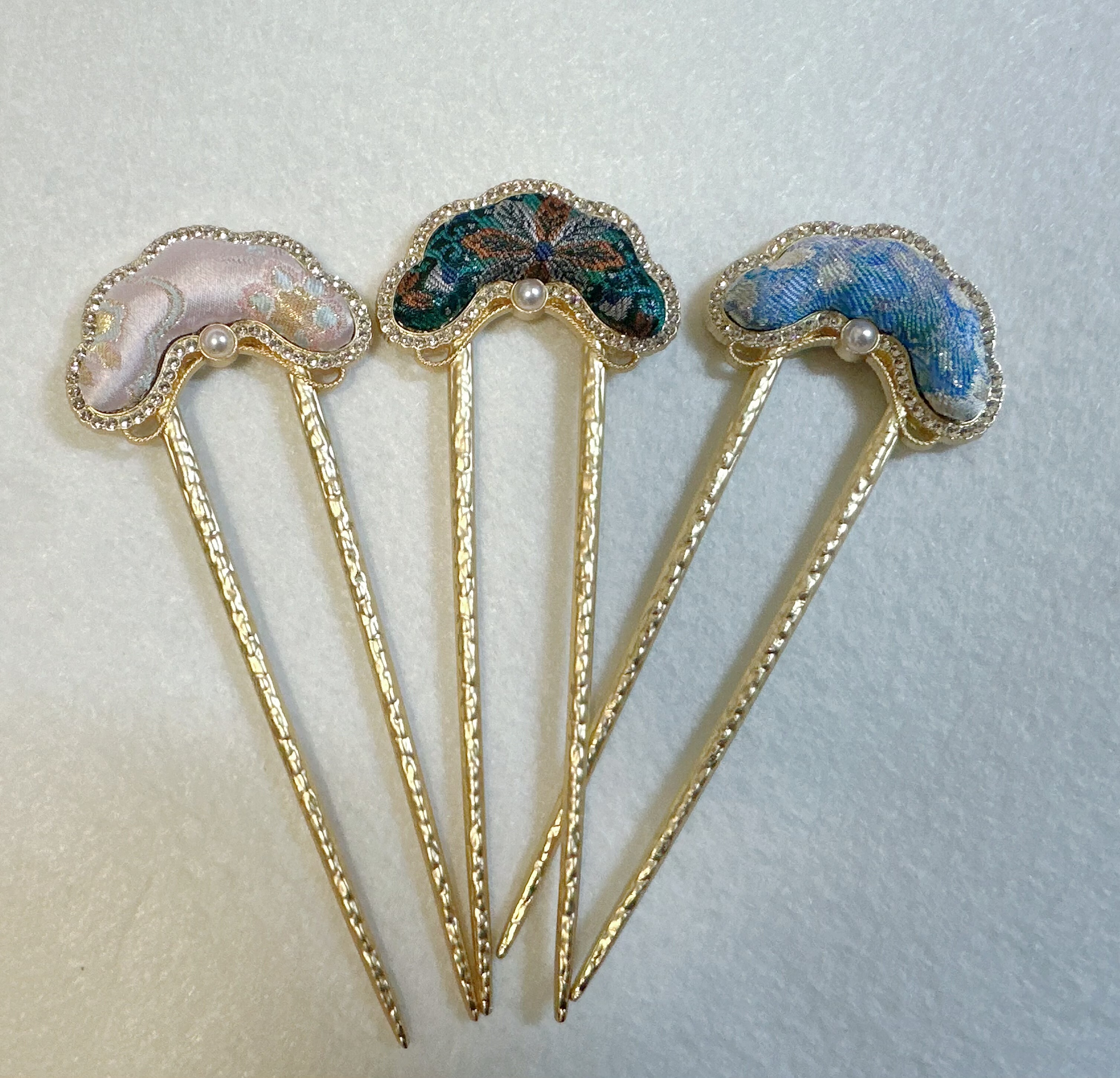 非遗宋锦手工发簪国风礼物新中式 带钻发簪 双面 国风配饰,饰品/流行首饰/时尚饰品新,发饰,淘宝优惠券,粉丝福利购,淘宝优惠卷