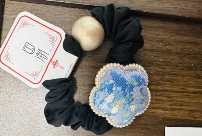 宋锦饰品真丝 新中式 纯手工国风美学汉服配饰 大肠发圈