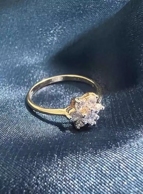 Desigual花朵锆石指环设计感精致戒指女小众轻奢冷淡风食指戒简约